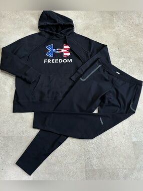 Womens UNDER ARMOUR/BROOKS Freedom Sweatshirt & Leggings, sz Medium